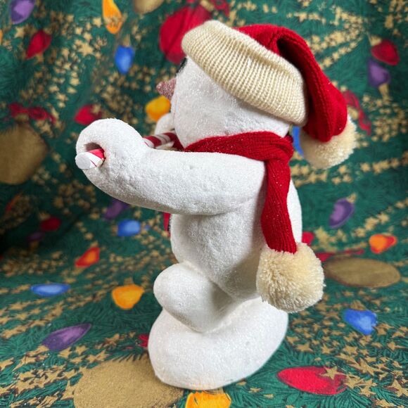 VTG Dept 56 Billy Buttons Figurine Snowman 8" Candy Cane Dancing Original Tag - Picture 6 of 7